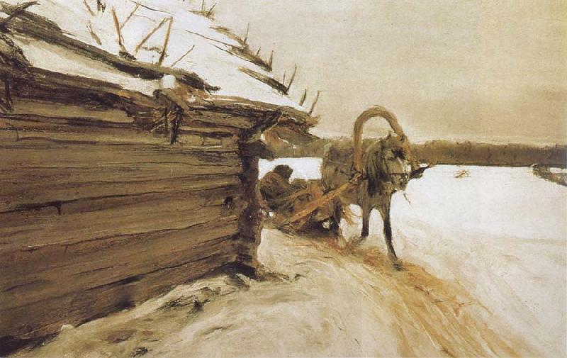 Valentin Serov In Winter oil painting picture